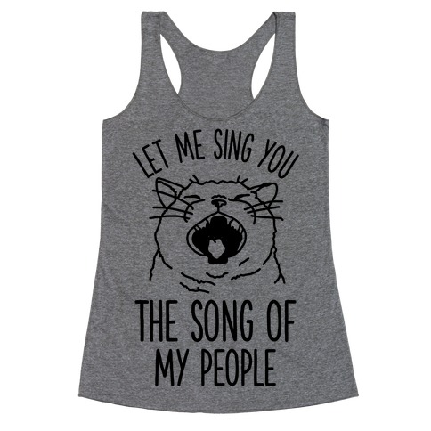 The Song Of My People Cat Racerback Tank Top