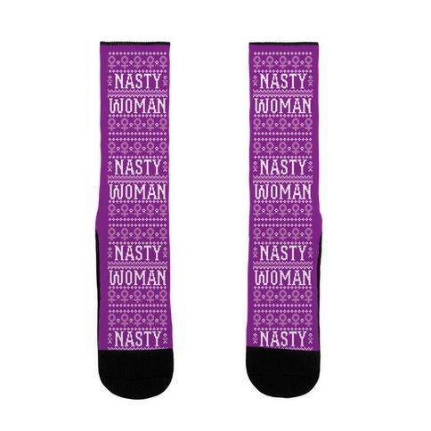 Nasty Woman Ugly Sweater Sock