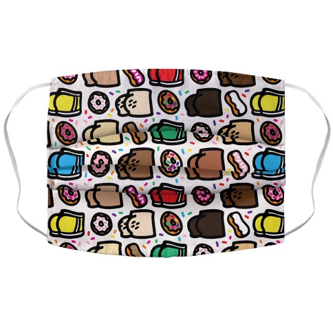 Donuts and Butts Pattern Accordion Face Mask