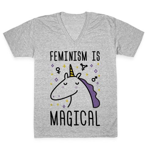 Feminism Is Magical V-Neck Tee Shirt