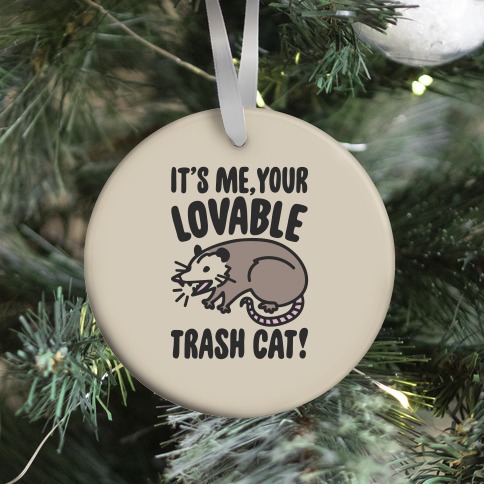 It's Me Your Lovable Trash Cat Ornament
