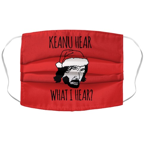 Keanu Hear What I Hear Parody Accordion Face Mask