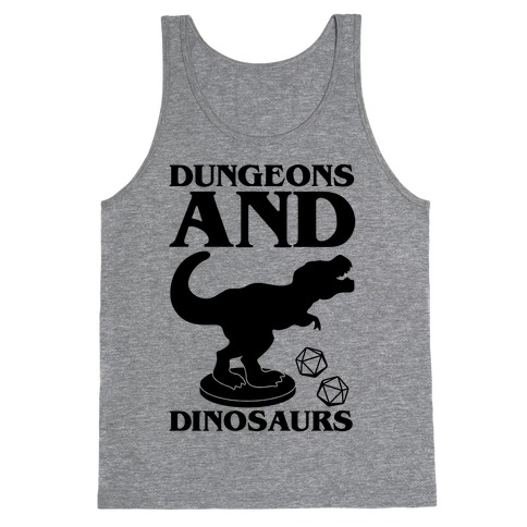 Dungeons and Dinosaurs Parody Tank Top