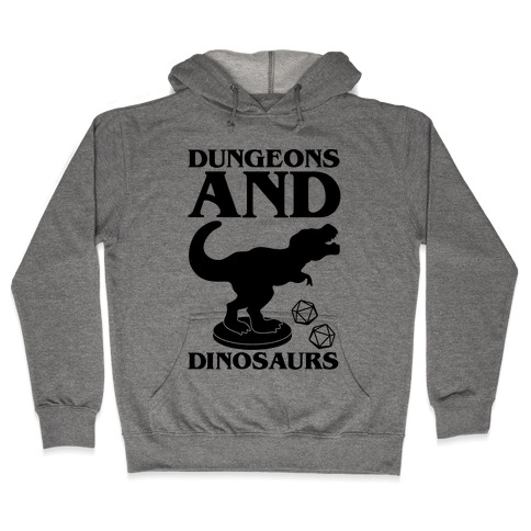 Dungeons and Dinosaurs Parody Hooded Sweatshirt