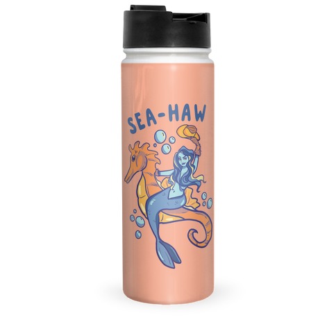 Sea-Haw Cowgirl Mermaid Travel Mug