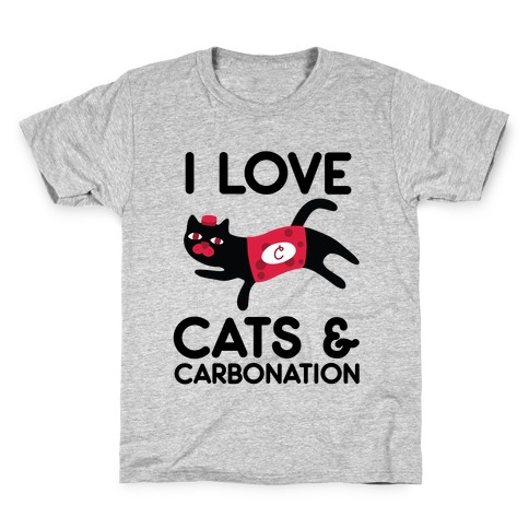 I Love Cats & Carbonation Kids T-Shirt