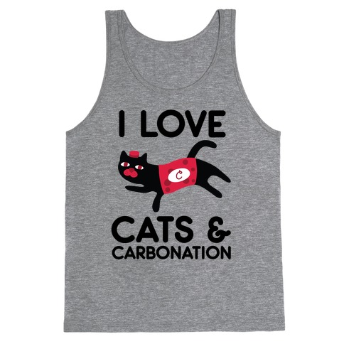 I Love Cats & Carbonation Tank Top