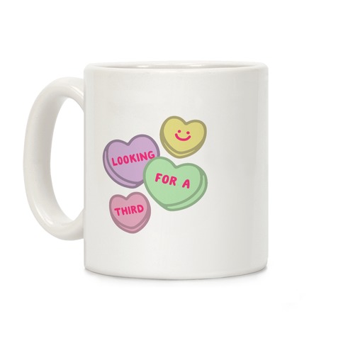 Looking For A Third Candy Hearts Parody Coffee Mug