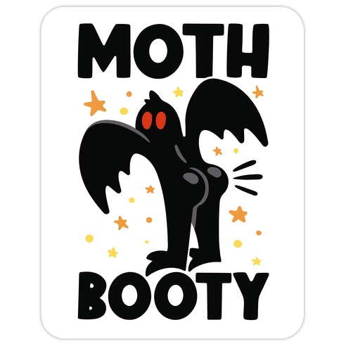 Moth-Booty Die Cut Sticker