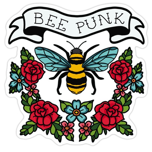 Bee Punk Die Cut Sticker