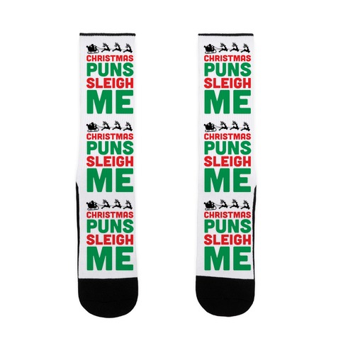 Punny Novelty Fun Christmas Holiday Funny Pun Casual Dress Socks
