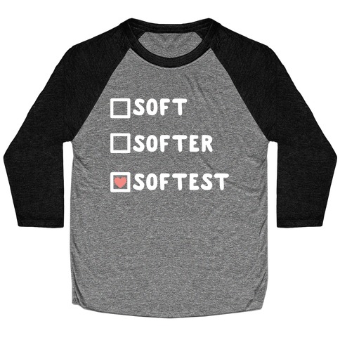 Soft Softer Softest Check list Baseball Tee