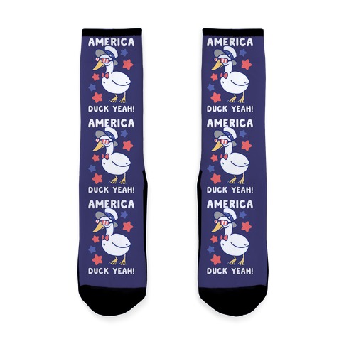 America Duck Yeah Sock