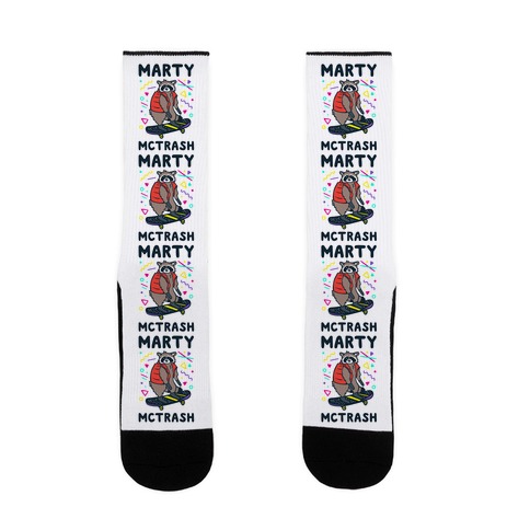 Marty McTrash Raccoon Parody Sock