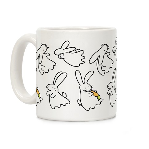 Bunny Ghost Pattern Coffee Mug