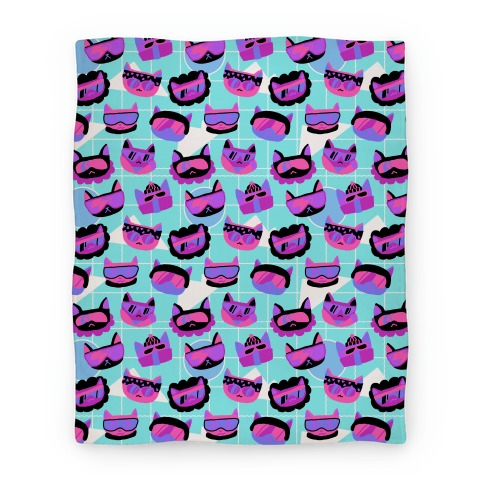 Gnarly Snowboard Cats Blanket