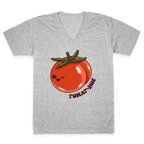 Tomat-hoe Saucy Tomato V-Neck Tee Shirt