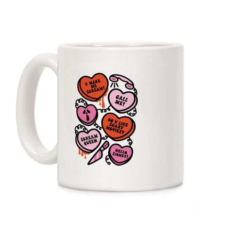 Scream Queen Candy Hearts Parody Coffee Mug