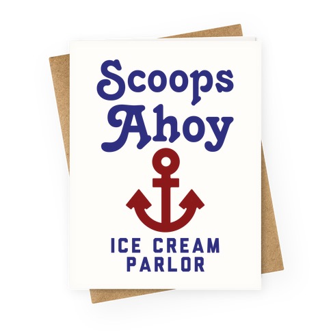 Scoops Ahoy Logo Parody Greeting Card