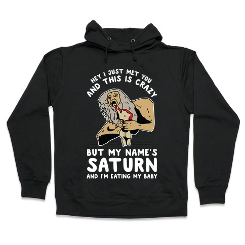 Hey I Just Me You and This is Crazy But My Name's Saturn and I'm Eating My Baby Hooded Sweatshirt
