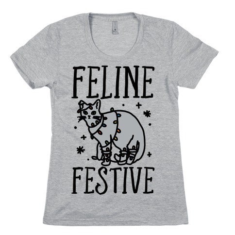 Feline Festive Womens T-Shirt