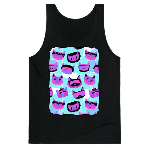 Gnarly Snowboard Cats Tank Top