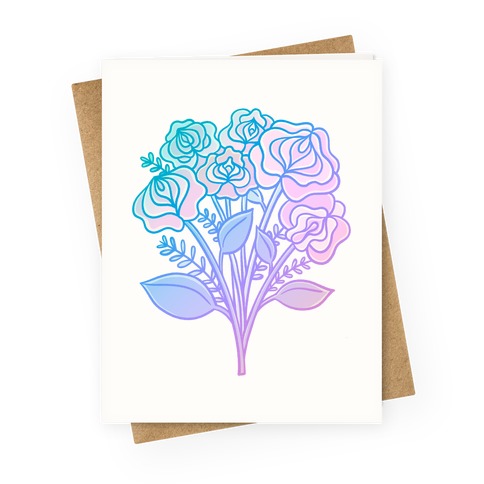 Pastel Vulva Bouquet Greeting Card