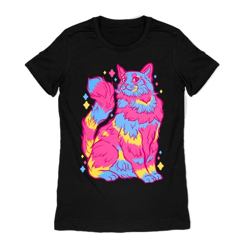 Pansexual Pride Cat Womens T-Shirt