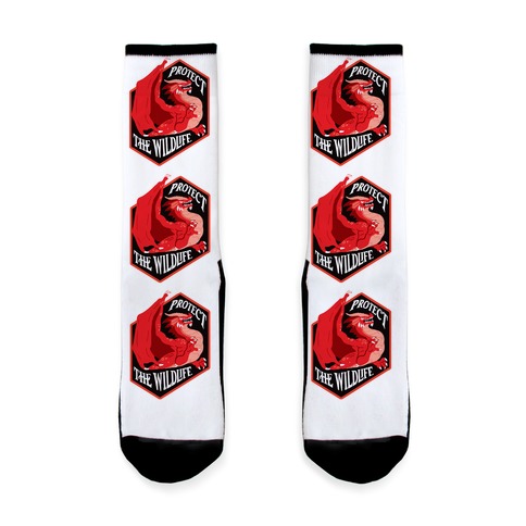 Protect The Wildlife Red Dragon Sock