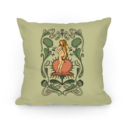 The Birth of Venus Fly Trap Pillow