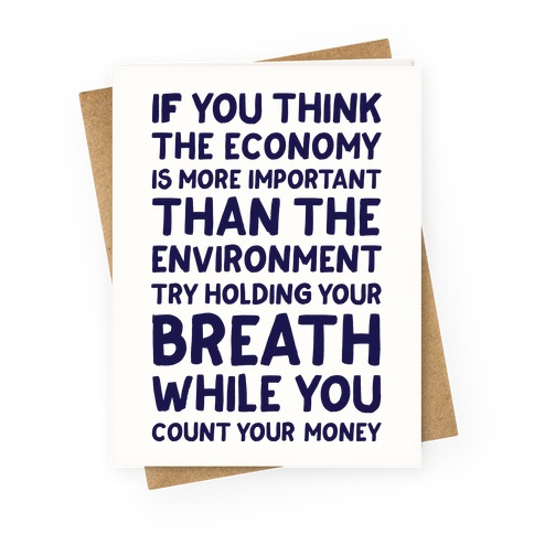 Try Holding Your Breath Greeting Card