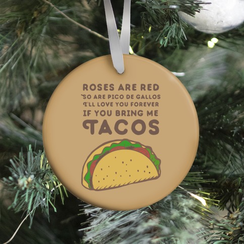Roses Are Red Taco Poem Ornament