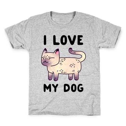 I Love My Dog (Cat) Kids T-Shirt
