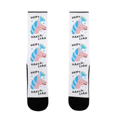 Happy Hanuk-Corn Unicorn Sock
