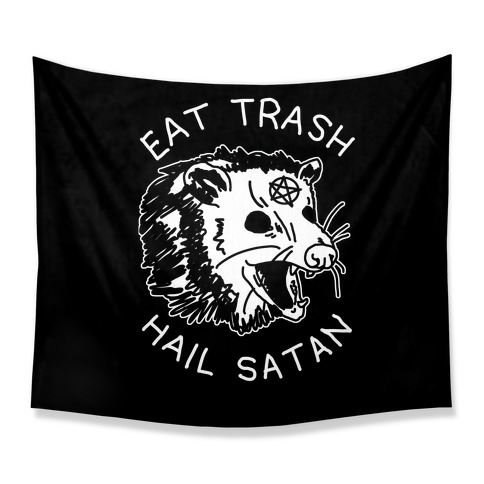 Eat Trash Hail Satan Possum Tapestry