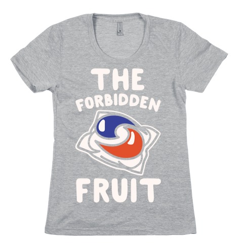 The Forbidden Fruit White Print Womens T-Shirt