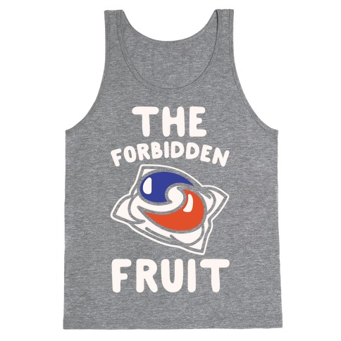 The Forbidden Fruit White Print Tank Top