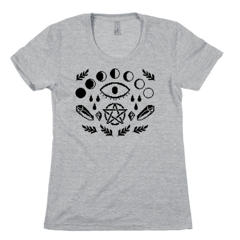 Occult Pixel Pattern Womens T-Shirt