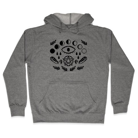 Occult Pixel Pattern Hooded Sweatshirt