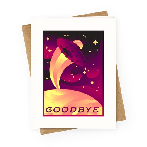Goodbye Earth Travel Poster Greeting Card