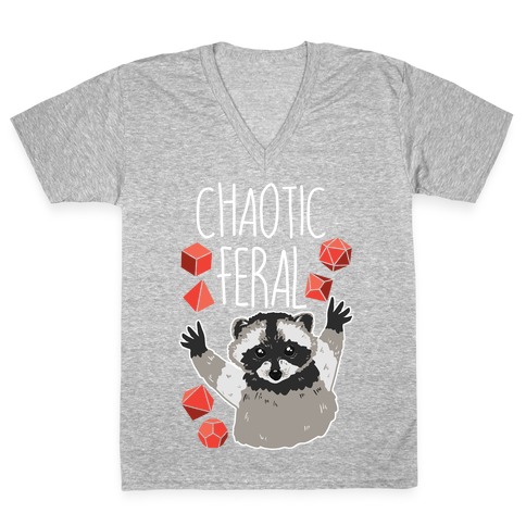 Chaotic Feral V-Neck Tee Shirt