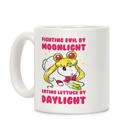 Fighting Evil By Moonlight Eating Lettuce By Daylight Coffee Mug