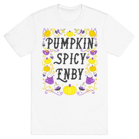 Pumpkin Spicy Enby T-Shirt