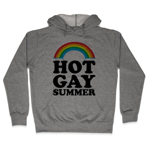 Hot Gay Summer Parody Hooded Sweatshirt