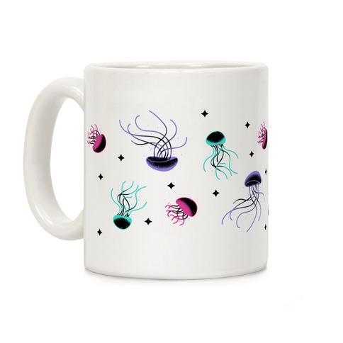Jellyfish Glow Pattern Coffee Mug