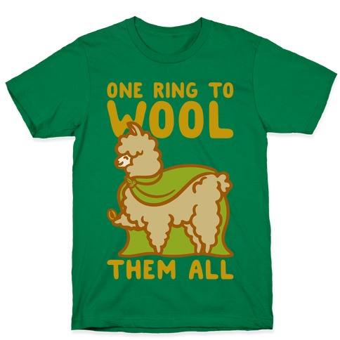 One Ring To Wool Them All Parody White Print T-Shirt