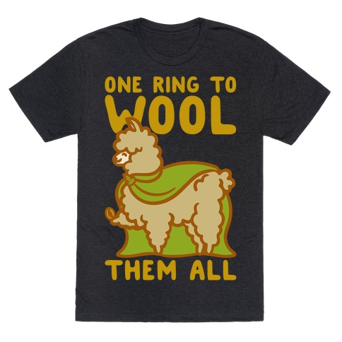 One Ring To Wool Them All Parody White Print T-Shirt