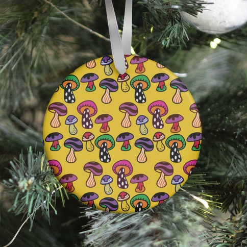 Funky Mushroom Pattern Ornament