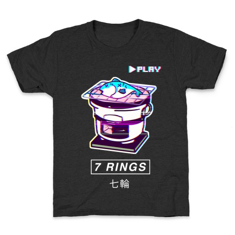 7 Rings Shichirin Parody Vapor Wave Kids T-Shirt