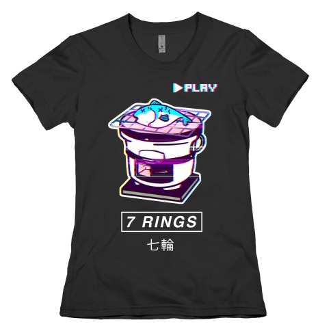 7 Rings Shichirin Parody Vapor Wave Womens T-Shirt